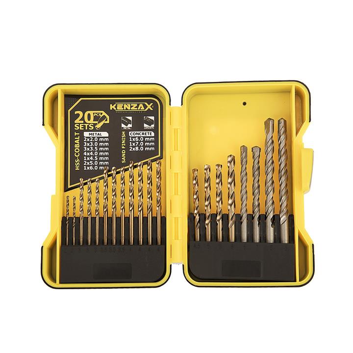 مجموعه 20 عددی مته کنزاکس مدل KDB-120 Kenzax KDB-120 Drill Bit 20 PCS